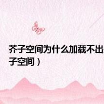 芥子空间为什么加载不出来（芥子空间）