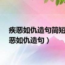 疾恶如仇造句简短（疾恶如仇造句）