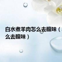 白水煮羊肉怎么去膻味（羊肉怎么去膻味）