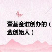 壹基金谁创办的（壹基金创始人）