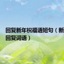 回复新年祝福语短句（新年祝福回复词语）