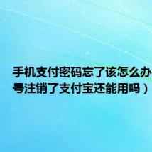 手机支付密码忘了该怎么办（手机号注销了支付宝还能用吗）