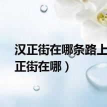 汉正街在哪条路上（汉正街在哪）