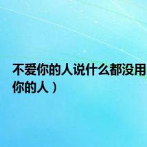 不爱你的人说什么都没用（不爱你的人）