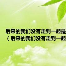 后来的我们没有走到一起是什么歌（后来的我们没有走到一起）