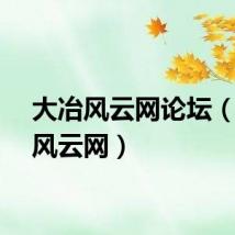 大冶风云网论坛（大冶风云网）