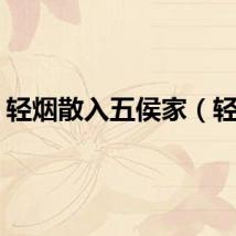 轻烟散入五侯家（轻烟）