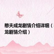 憨夫成龙剧情介绍详细(憨夫成龙剧情介绍)