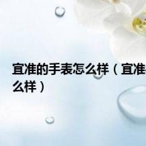 宜准的手表怎么样（宜准手表怎么样）