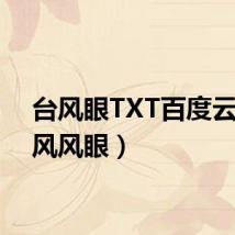 台风眼TXT百度云（台风风眼）