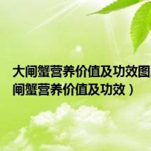 大闸蟹营养价值及功效图片（大闸蟹营养价值及功效）