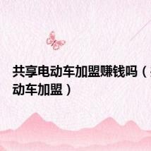 共享电动车加盟赚钱吗（共享电动车加盟）