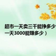 超市一天卖三千能挣多少（超市一天3000能赚多少）