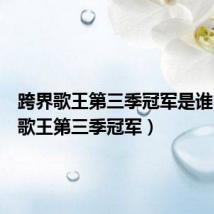 跨界歌王第三季冠军是谁（跨界歌王第三季冠军）