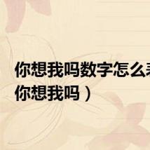 你想我吗数字怎么表达（你想我吗）