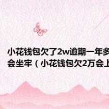 小花钱包欠了2w逾期一年多了会不会坐牢（小花钱包欠2万会上门吗）