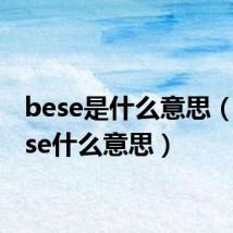 bese是什么意思（becase什么意思）
