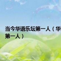 当今华语乐坛第一人（华语乐坛第一人）