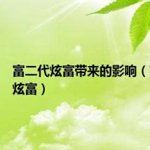 富二代炫富带来的影响（富二代炫富）