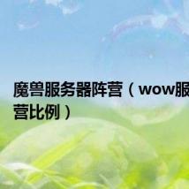 魔兽服务器阵营（wow服务器阵营比例）
