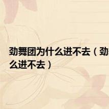 劲舞团为什么进不去（劲舞团怎么进不去）