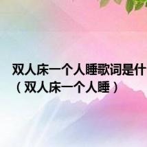 双人床一个人睡歌词是什么意思（双人床一个人睡）