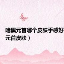 暗黑元首哪个皮肤手感好(暗黑元首皮肤)