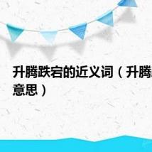 升腾跌宕的近义词（升腾跌宕的意思）