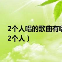2个人唱的歌曲有哪些（2个人）