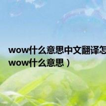 wow什么意思中文翻译怎么读(wow什么意思)