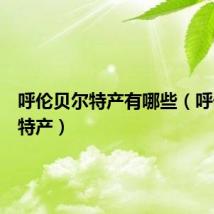 呼伦贝尔特产有哪些（呼伦贝尔特产）