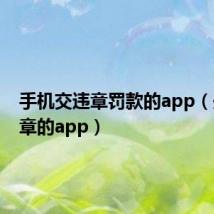 手机交违章罚款的app（处理违章的app）