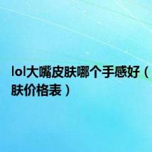 lol大嘴皮肤哪个手感好（大嘴皮肤价格表）