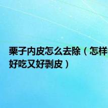 栗子内皮怎么去除（怎样煮栗子好吃又好剥皮）