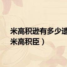 米高积逊有多少遗产（米高积臣）