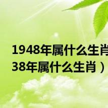 1948年属什么生肖（1938年属什么生肖）