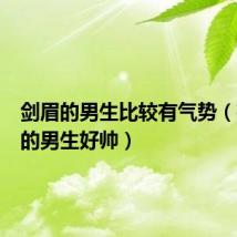 剑眉的男生比较有气势（有剑眉的男生好帅）