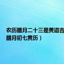 农历腊月二十三是黄道吉日吗(腊月初七黄历)
