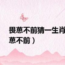 畏葸不前猜一生肖（畏葸不前）