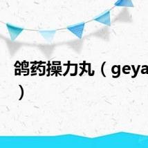 鸽药操力丸（geyaocao）