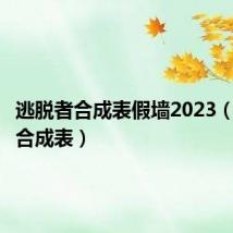 逃脱者合成表假墙2023(逃脱者合成表)