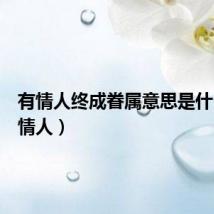有情人终成眷属意思是什么(有情人)