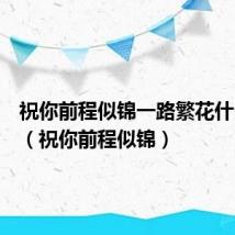 祝你前程似锦一路繁花什么意思（祝你前程似锦）