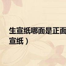 生宣纸哪面是正面（生宣纸）
