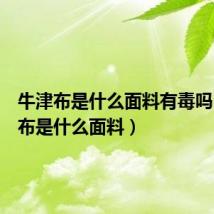 牛津布是什么面料有毒吗（牛津布是什么面料）