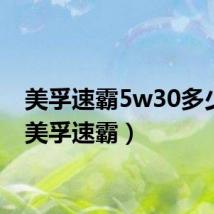 美孚速霸5w30多少钱（美孚速霸）