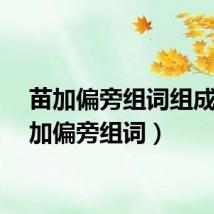 苗加偏旁组词组成（苗加偏旁组词）