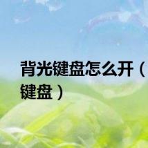 背光键盘怎么开（背光键盘）