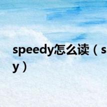 speedy怎么读（speedy）