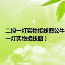 二控一灯实物接线图公牛(二控一灯实物接线图)